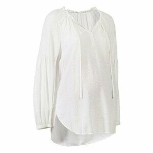 Loft white long sleeve blouse